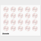 Vrouwelijke Abstracte Blush Pink Beauty Boho Ronde Sticker (Vel)