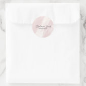 Vrouwelijke Abstracte Blush Pink Beauty Boho Ronde Sticker (Tas)