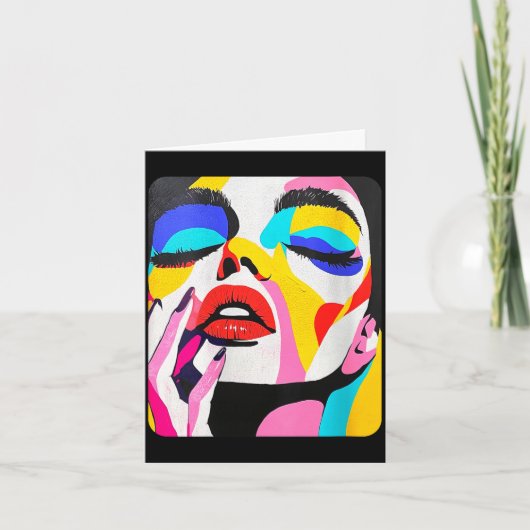 Vrouwelijke abstracte modeontwerper voor vrouwen kaart (Voorkant)