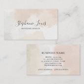 Vrouwelijke Abstracte Waterverf Paint splotches Bo Contactkaartje (Voorkant / Achterkant)