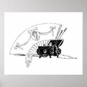 Vrouwelijke Accessoires van 1920 en kunst Poster