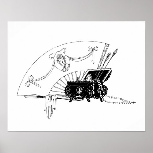 Vrouwelijke Accessoires van 1920 en kunst Poster (Voorkant)