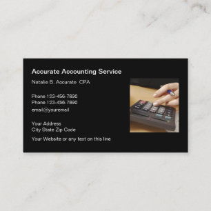 Vrouwelijke accountant met CPA-certificaat Visitekaartje