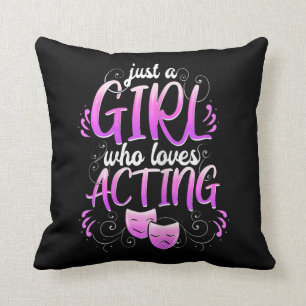 Vrouwelijke Actress Girl die actief is op het gebi Kussen