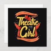 Vrouwelijke Actress Musical Broadway Actress Acter Bedankkaart (Voorkant / Achterkant)