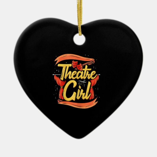 Vrouwelijke Actress Musical Broadway Actress Acter Keramisch Ornament (Voorkant)