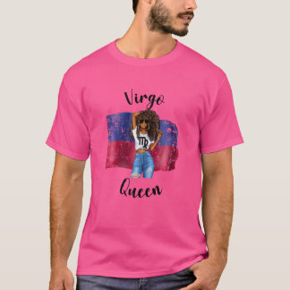 Vrouwelijke Afro Haïtiaanse Maagd Koningin Afrikaa T-shirt