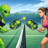 Vrouwelijke Alien Pickleball Paddle
