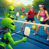 Vrouwelijke Alien Pickleball Paddle