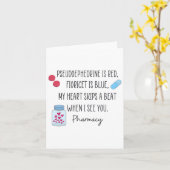 Vrouwelijke Apotheker Valentijnsdag Apotheekassist Kaart (Gele Bloem)