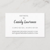 Vrouwelijke aquarel Bloemen Handgemaakt Visitekaartje (Achterkant)