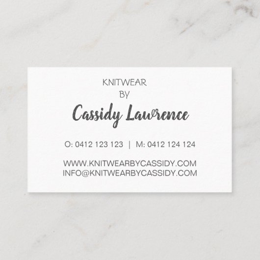 Vrouwelijke aquarel Bloemen Handgemaakt Visitekaartje (Achterkant)