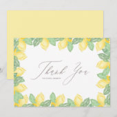 Vrouwelijke Aquarel Citroen Frame Trouw Bedankt (Voorkant / Achterkant)