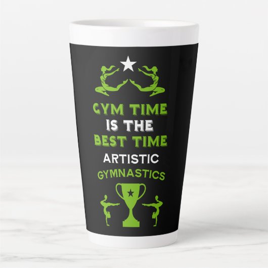 Vrouwelijke Artistieke Gymnastiek Latte Mok (Voorkant)