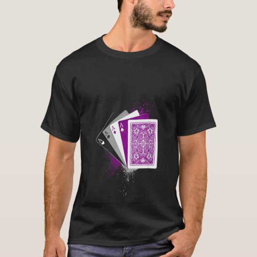 Vrouwelijke asexualiteit Vlaggenspeelkaarten T-shirt (Voorkant)