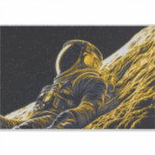 Vrouwelijke astronaut sticker (Voorkant)