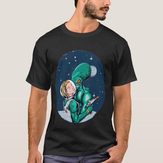 vrouwelijke astronaut t-shirt (Voorkant)