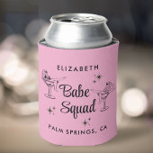 Vrouwelijke Babe Squad Roze Meidenavond Feestje Blikjeskoeler