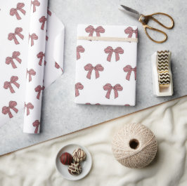 Vrouwelijke Baby Meisje Shower Voorbereid Roze Roo Cadeaupapier