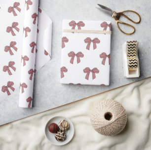 Vrouwelijke Baby Meisje Shower Voorbereid Roze Roo Cadeaupapier