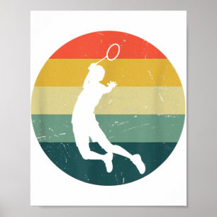 Vrouwelijke badmintonspeler badminton poster