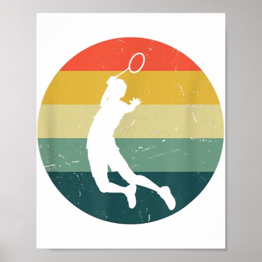 Vrouwelijke badmintonspeler badminton poster (Voorkant)