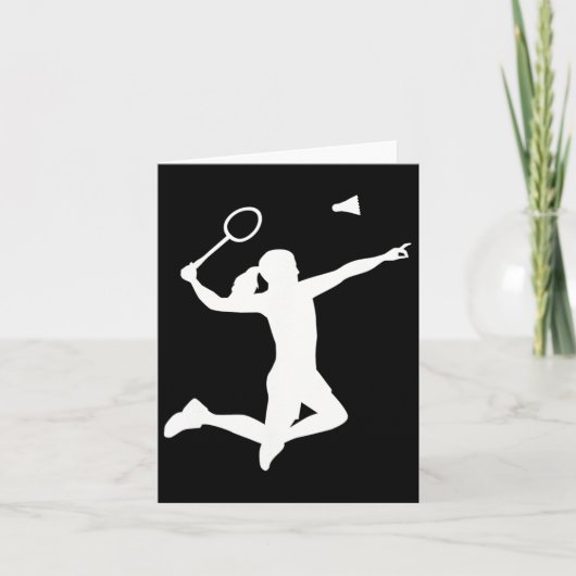 Vrouwelijke badmintonspeler kaart (Voorkant)