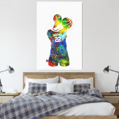 Vrouwelijke Basketbalspeler Canvas Afdruk (Insitu (Slaapkamer))