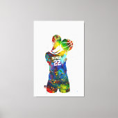 Vrouwelijke Basketbalspeler Canvas Afdruk (Voorkant)