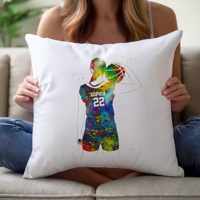 Vrouwelijke Basketbalspeler Kussen (Creator heeft geüpload)