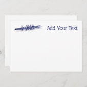 Vrouwelijke blauw roeiers, bemanning, watersport (Voorkant / Achterkant)