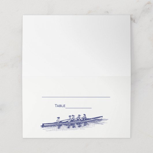 Vrouwelijke blauw roeiers, bemanning, watersport plaatskaartje (Buitenkant ongevouwen)