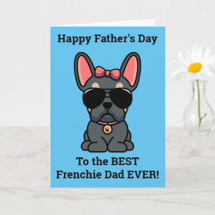 Vrouwelijke Blauwe Tan Franse Bulldog Vaderdag kaa Kaart