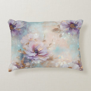 Vrouwelijke Blauwe Witte Lavendel Bloemen Accent Kussen