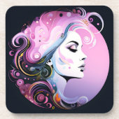 "Vrouwelijke bloei" Schoonheid van vrouwen Bier Onderzetter (Voorkant)