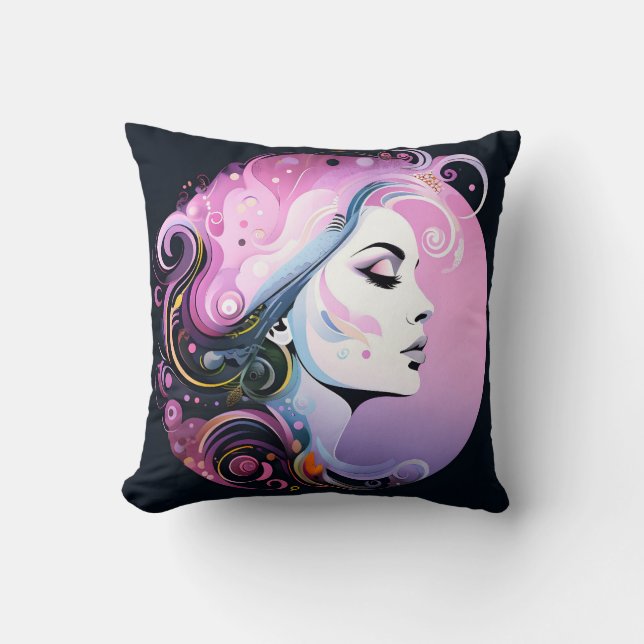 "Vrouwelijke bloei" Schoonheid van vrouwen Kussen (Voorkant)