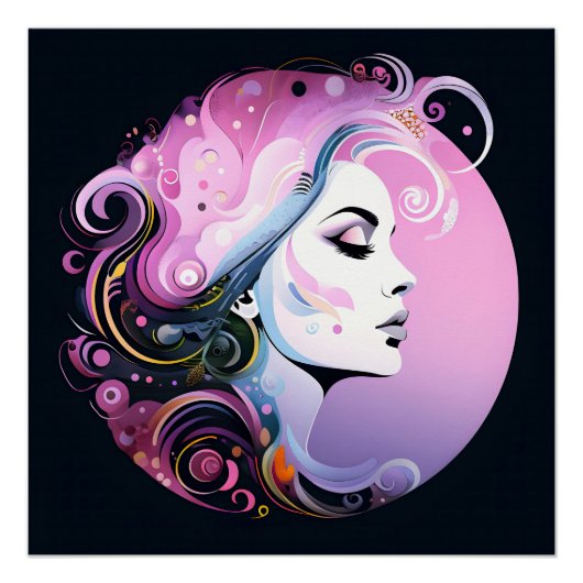 "Vrouwelijke bloei" Schoonheid van vrouwen Perfect Poster (Voorkant)