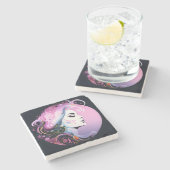 "Vrouwelijke bloei" Schoonheid van vrouwen Stenen Onderzetter (Zijkant)