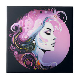 "Vrouwelijke bloei" Schoonheid van vrouwen Tegeltje