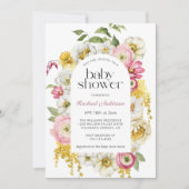 Vrouwelijke bloemboog meisje Baby shower Kaart (Voorkant)