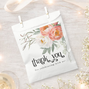 Vrouwelijke Bloemen Baby in Bloom Baby shower Bedankzakje