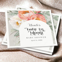 Vrouwelijke Bloemen Baby in Bloom Baby shower