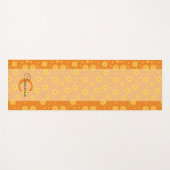 Vrouwelijke bloemen bloemmotief monogram yogamat (Voorkant (horizontaal))