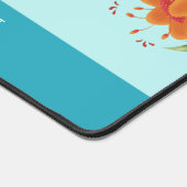 Vrouwelijke Bloemen Desk Mat Gepersonaliseerd (Hoek)