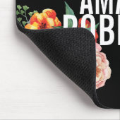 Vrouwelijke  Bloemen Peony Vetgedrukte tekst Muismat (Hoek)