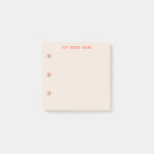 Vrouwelijke Bloemen Waterverf Roze Bulleted Custom Post-it® Notes (Voorkant)