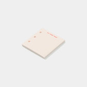 Vrouwelijke Bloemen Waterverf Roze Bulleted Custom Post-it® Notes (Schuin)