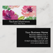 Vrouwelijke Bloemen Waterverf Rozen Visitekaartje (Voorkant / Achterkant)