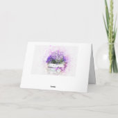 Vrouwelijke Bloemen waterverf Verjaardag Kaart (Achterkant)