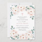 Vrouwelijke bloemendoop kaart (Voorkant)